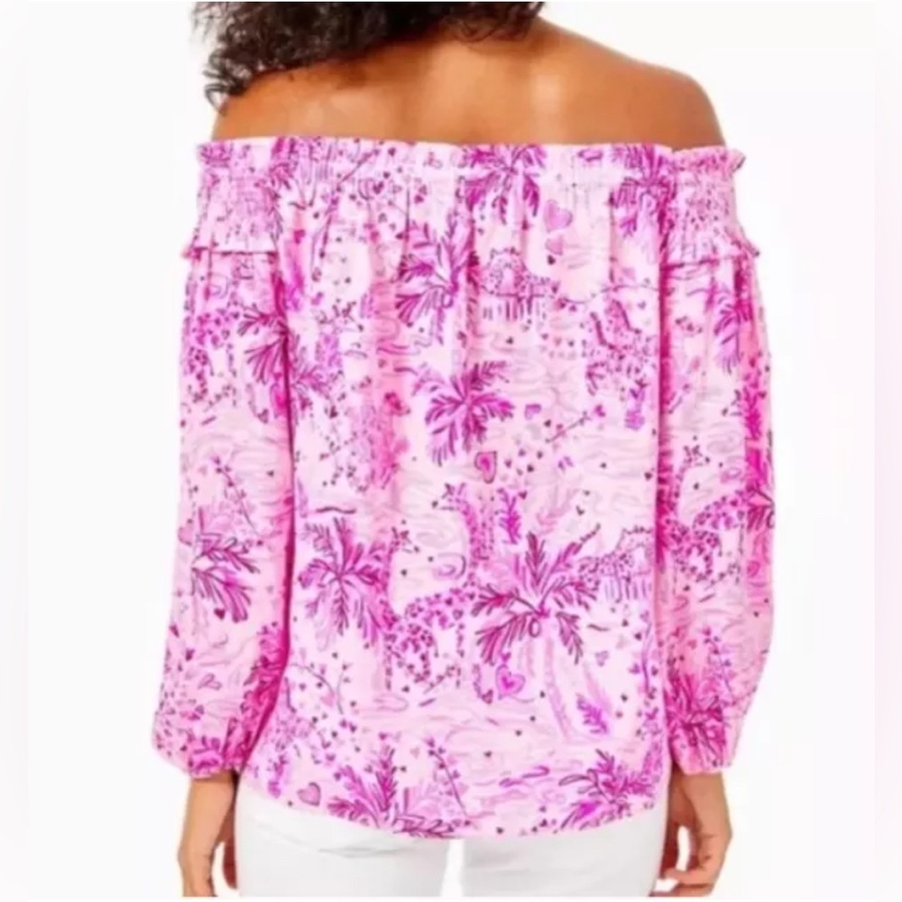 Lilly Pulitzer Ruffle Off the shoulder top (Size XXS) - Picture 4 of 12